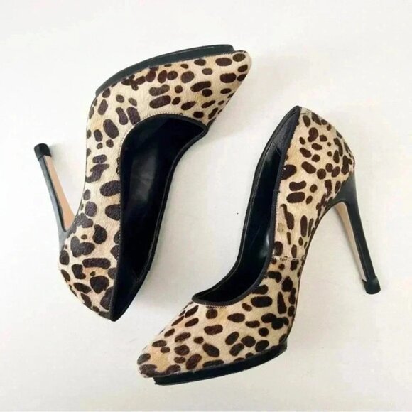 Aldo Leopard Print High Heel Pumps Pointed Toe Platform Brown Tan Size 7.5 - Picture 14 of 16